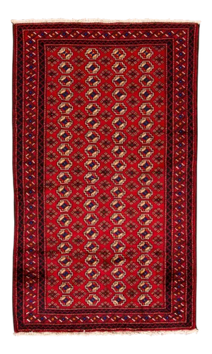 Red Vintage Persian Scatter Handmade Wool Rug