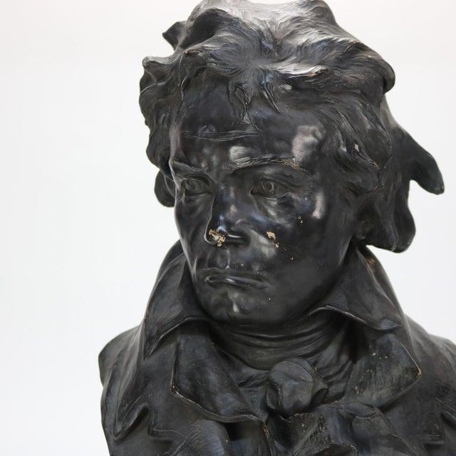 Antique Terra Cotta Life Sized Bust of Beethoven Signed C1890 Measures - 24.25"H x 12"W x 11.5"D A life-sized bust of...