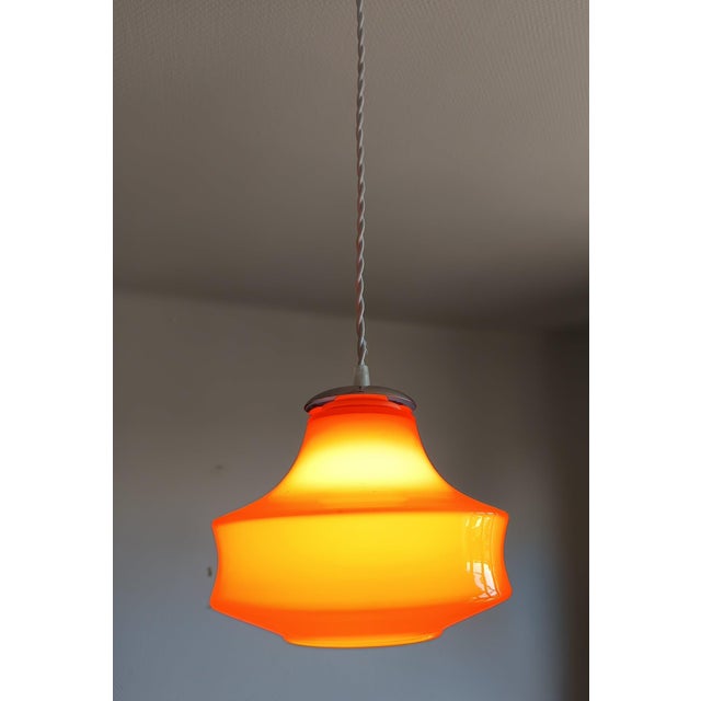 Space Age Orange UFO Pendant Light, 1970s For Sale - Image 4 of 7
