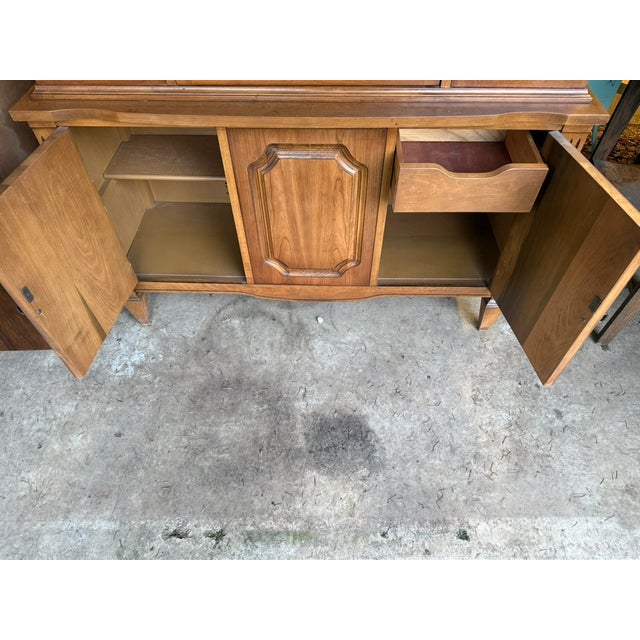 1960's China Cabinet Fruitwood Italian Neoclassical in the Style of Bernhardt For Sale In Portland, OR - Image 6 of 15