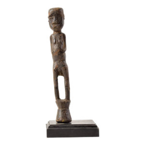 Early 20th Century Suku Standing Male Figure on Base