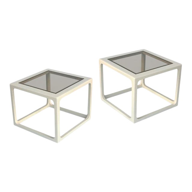 Modern Lacquered Side Tables - A Pair For Sale