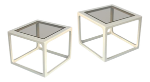 Modern Lacquered Side Tables - A Pair