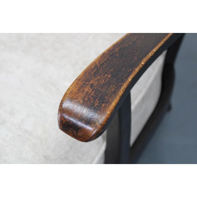 White Czechoslovakian Armchair from Thonet, 1940s For Sale - Image 8 of 12