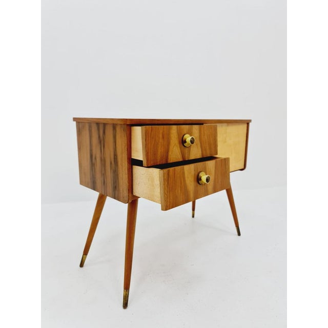Wood Small Mid-Century German Walnut and Beech Sideboard, 1950s For Sale - Image 7 of 11
