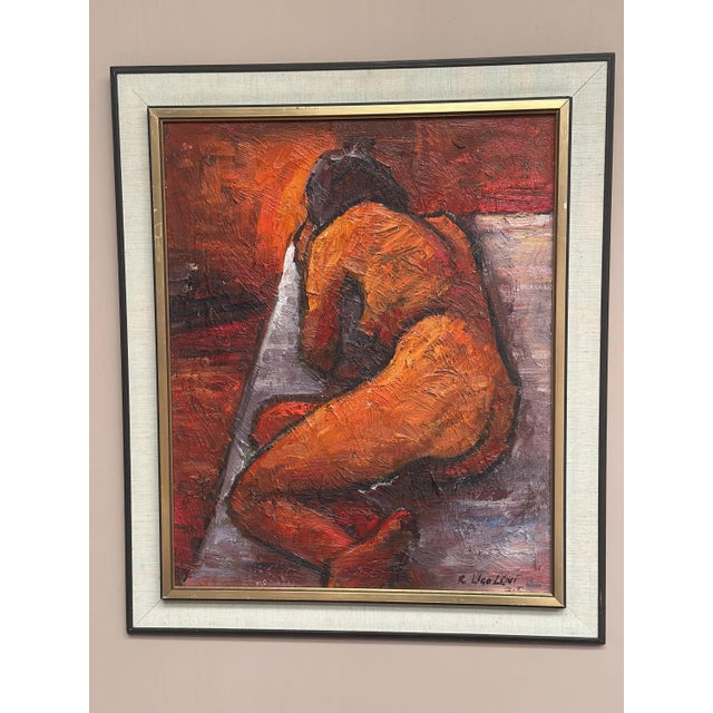 Renzo Ugolini, Nude Reclined Woman, 1950s, Oil Painting on Canvas, Framed For Sale - Image 11 of 18
