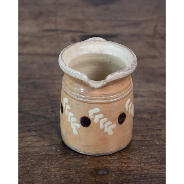 19th Century French Terracotta Pottery Pitcher With Floral Décor For Sale - Image 4 of 7