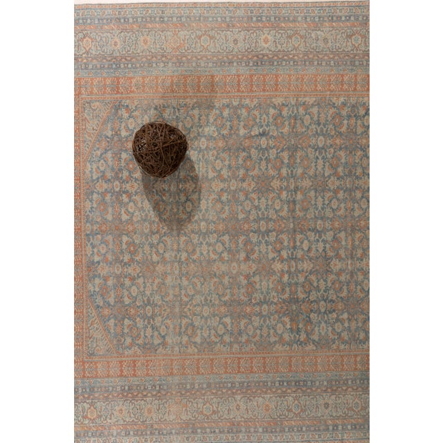 Blue Vintage Circa 1940 Bibikabad Rug 10'6 X 13' For Sale - Image 8 of 9