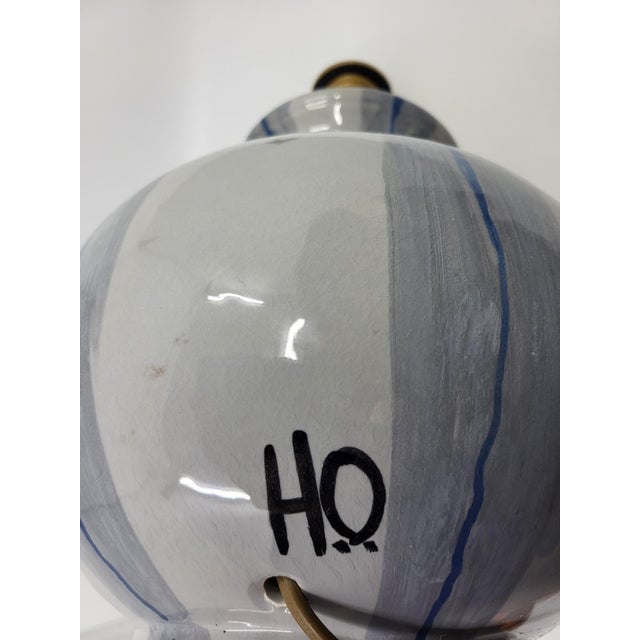 Ceramic French Ceramic Lamp by Hubert Olivier, 1980s For Sale - Image 7 of 12
