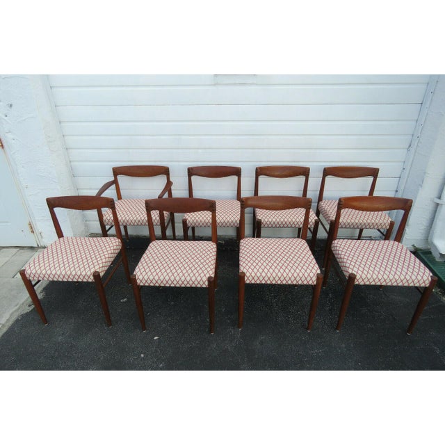 Hw Klein Danish Mid Century Modern Set Of 8 Dining Room Chairs