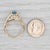 Metal 2.10ctw Blue Zircon Diamond Ring 14k Yellow Gold Size 6 Engagement For Sale - Image 7 of 8