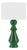 Matthew Izzo Home Colette Kelly Green Ceramic Table Lamp With White Linen Drum Shade For Sale