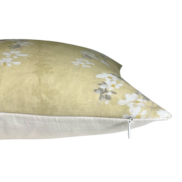 Traditional Weeping Willow Pillow Cover in Gold, 22x22 Pillow For Sale - Image 3 of 3