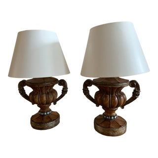 Pair of Classic Urn Lamps For Sale