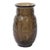 Art Deco Signed Daum Acid-Etched Smoked Glass Vase W/ Geometric Motif For Sale