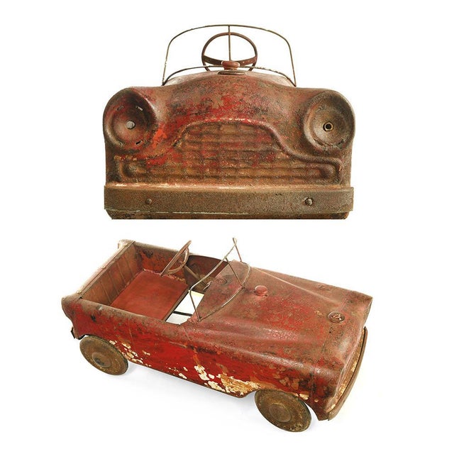 Red Children's Car, 1920s For Sale - Image 3 of 6