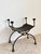Vintage Wrought Iron, Brass and Leather Stool, 1920s For Sale - Image 12 of 12