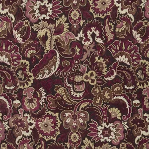 Schumacher Velours Oriental Fabric in Aubergine