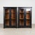 Farmhouse Pair of 20th Century Black Painted Pine Bookcase Display Cabinets For Sale - Image 3 of 11