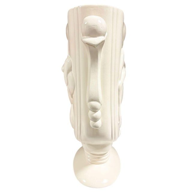 Postmodern Art Deco Nude Bubble Girl #4600 White Vase by Pacific Pottery For Sale - Image 3 of 9