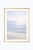 Minimalist coastal artwork featuring a quiet shoreline with soft waves and a distant horizon fading into mist. Subtle...
