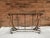 Metal Vintage Mid Century Wrought Iron Console Sofa Table Sideboard With Glass Top For Sale - Image 7 of 7