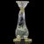Gold Antique Barovier Toso Murano Crystal Clear Gold Flecks Italian Art Glass Duck Candlestick Sculpture For Sale - Image 8 of 10