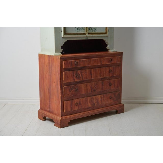 Antique Northern Swedish Tall Pine Rococo Country Cabinet For Sale - Image 10 of 18