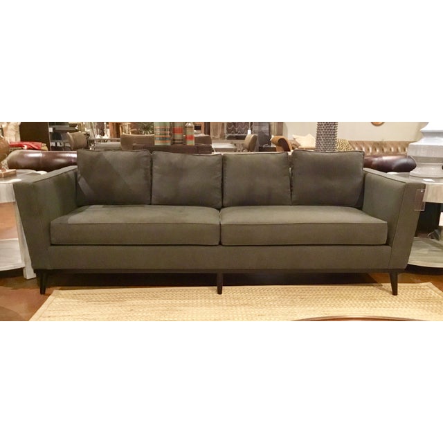 MidCentury Modern Style Charcoal Wool Blend Sofa Chairish