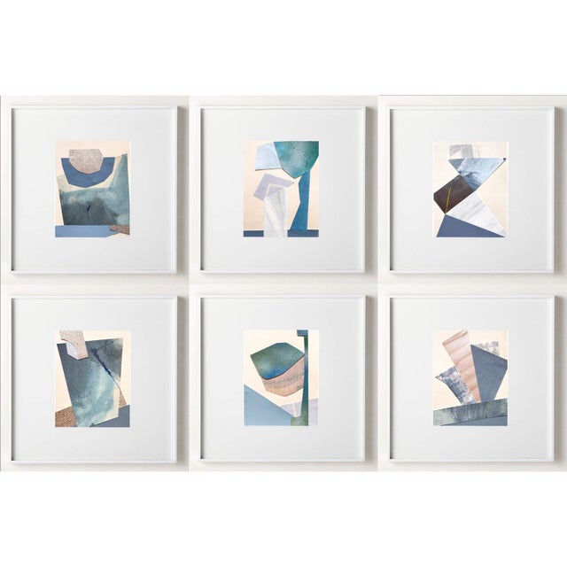 "Im Blue 1" Original Mixed-Media Collage on Paper by Zac Woodiel For Sale - Image 9 of 9