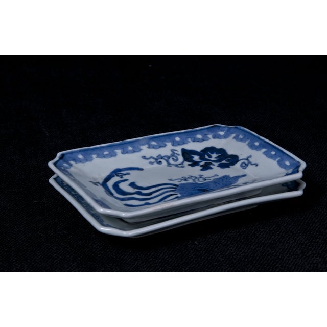 Asian Antique 1870 Blue & White Dishes - A Pair For Sale - Image 3 of 5