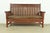 An exceptional antique Mission or Arts & Crafts period bench, settle sofa, settee, or love seat In the manner of Gustav...