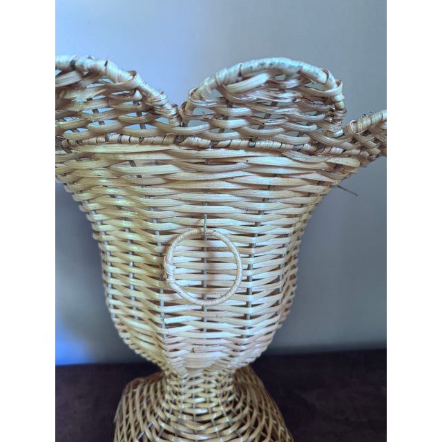 Pair of Large Vintage Wicker Urns For Sale - Image 14 of 17