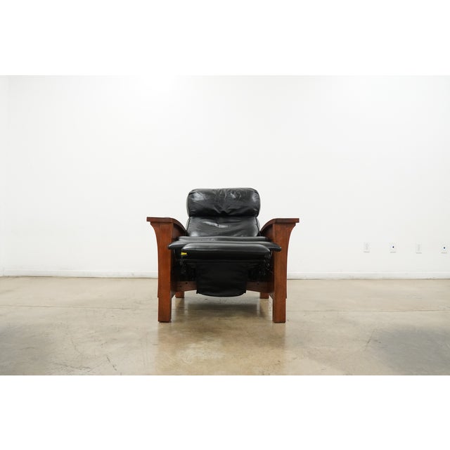 Black Stickley Bustle Back Bow Arm Morris Recliner For Sale - Image 8 of 16