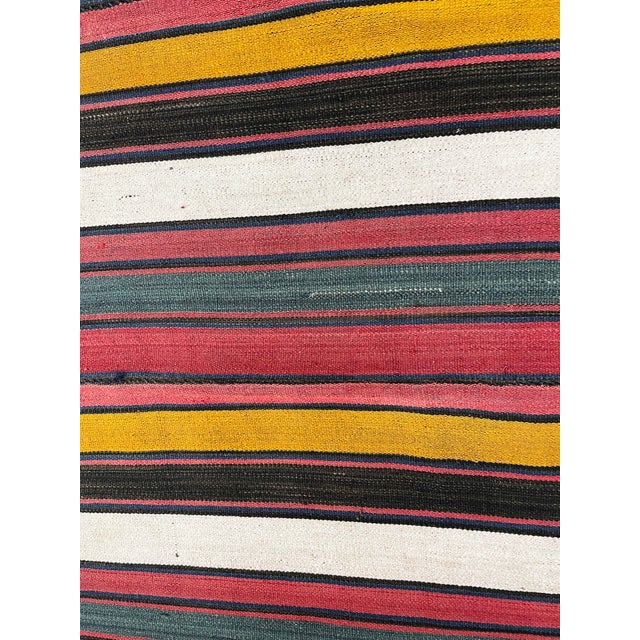 Antique Persian Jajim Kilim Persian Carpet For Sale In Chicago - Image 6 of 9