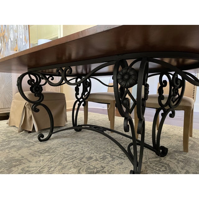 European Antique Wood Dining Table With Inlaid Star For Sale In Atlanta - Image 6 of 12