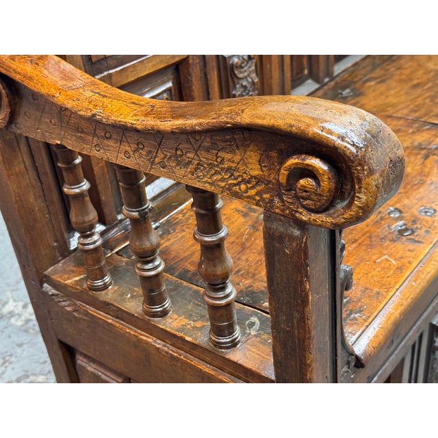 Gothic Revival Hall Bench/Settee, 19th Century For Sale - Image 9 of 12