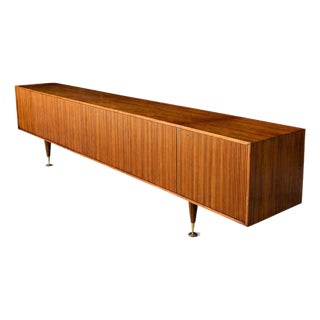 Reeded Credenza in Caviúna Wood by Giuseppe Scapinelli, Brazil, 1950s For Sale