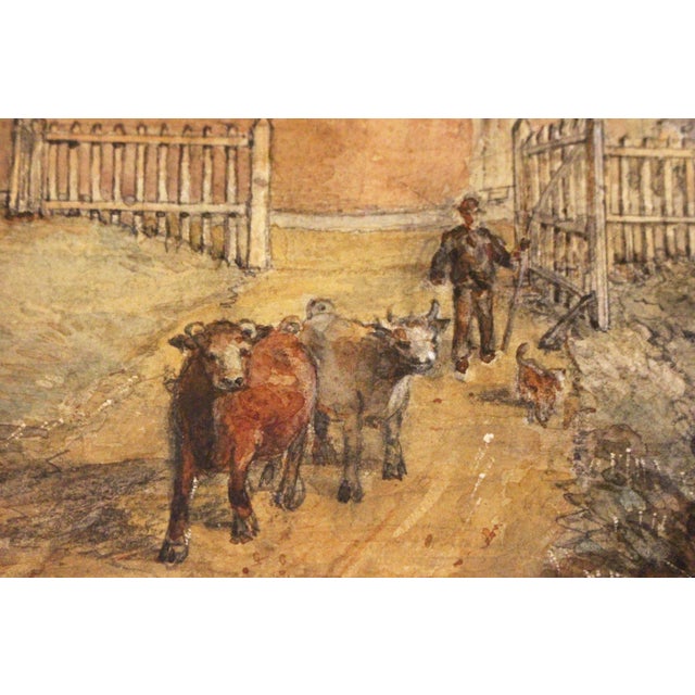 Late 19th Century English Watercolor Town Landscape by Frederick Mew For Sale - Image 4 of 6