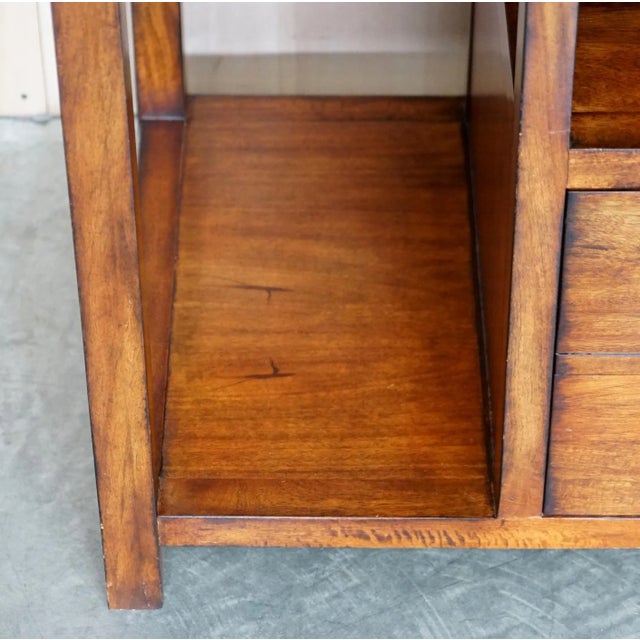 Mahogany & Brass Military Campaign Workstation Desk for Home Computer For Sale - Image 5 of 18