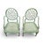Mid-Century Modern McGuire “Cracked Ice” Rattan Armchairs – Rawhide-Lashed, Custom Finish, Pair For Sale - Image 3 of 6