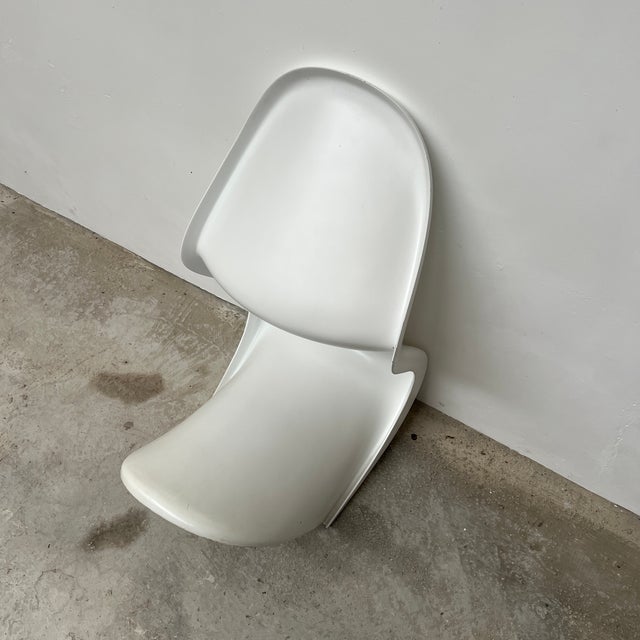 White Mid-Century Modern Chair by Verner Panton, 1960s For Sale - Image 8 of 11