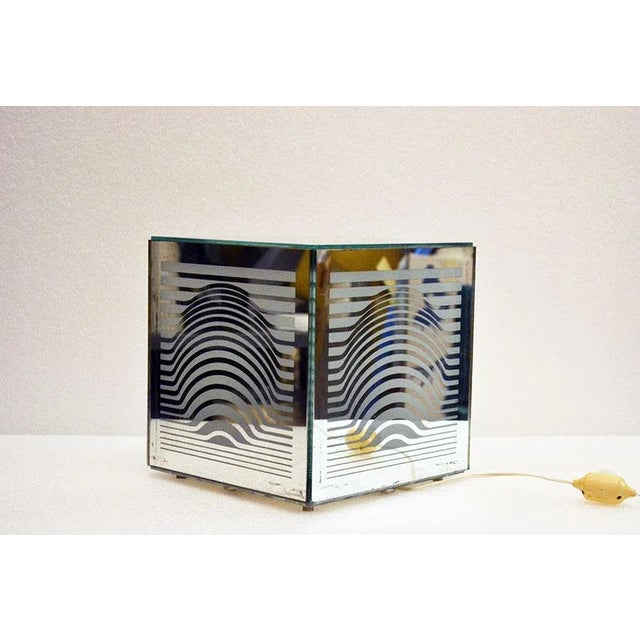 Optical Mirrored Table Lamp by Victor Vasarely, 1960s For Sale - Image 12 of 12