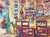 An oil on canvas painting of an interior by the American artist Kay Sutherland. This piece features a dining table, with a...
