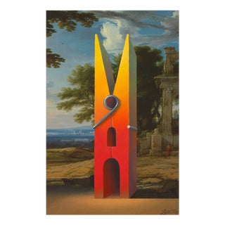 Juris Dimiters, The Architecture of a Peg, 2014, Oil Painting & Digital Print For Sale