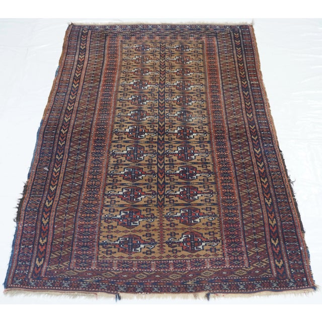 Antique Turkmen Rug 3'0'' X 5'9'' For Sale - Image 4 of 10