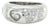 Mid 20th Century Chopard Happy Diamond 18k White Gold Love Dome Band Ring Size 4 w/Cert For Sale