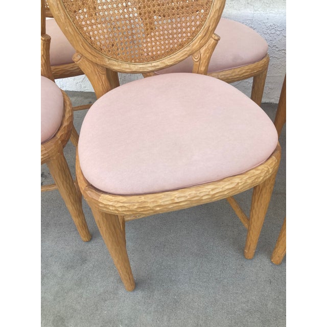 French Faux Bois French Louis Style Dining Chairs With Cane Backs -Set of 8 For Sale - Image 3 of 15