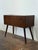 Walnut Entry Console Table With Drop-Down Storage Compartment Vintage Mid-Century Modern 1960s For Sale In Los Angeles - Image 6 of 13