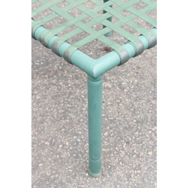 Hauser Vintage Pair of Faux Bamboo Outdoor Patio Stools For Sale - Image 9 of 12